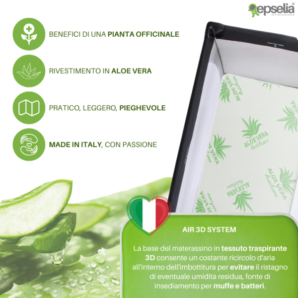 Materassino Bordato Aloe Vera - immagine 3