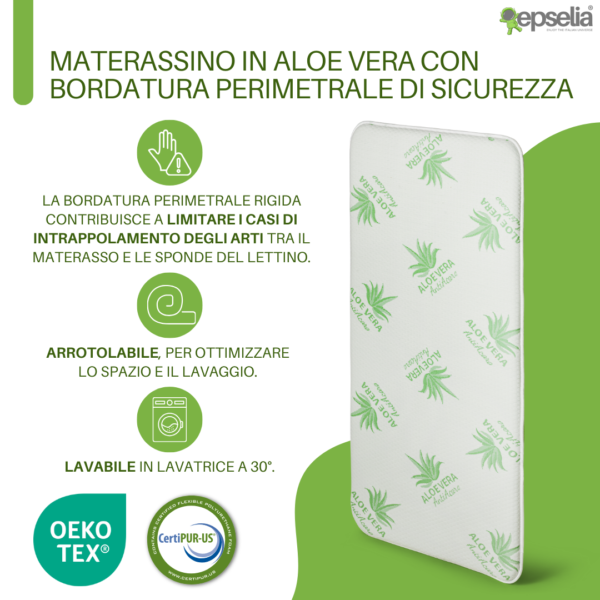 Materassino Bordato Aloe Vera - immagine 2