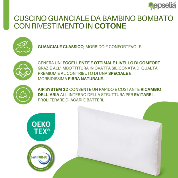 Cuscino Lettino Morbido 50 Cotone - immagine 2