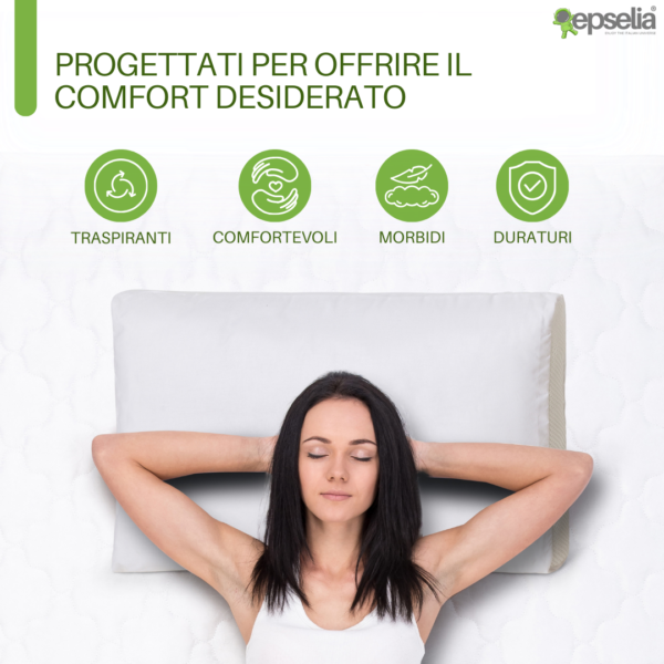Coppia Cuscini Letto Morbido 80 Cotone - immagine 5