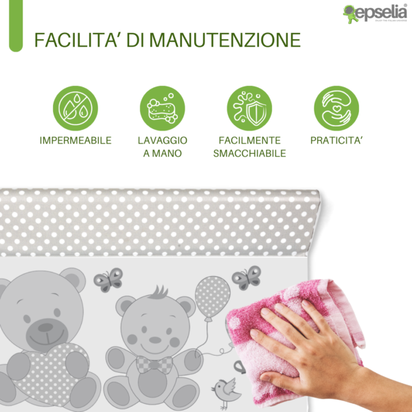 Materassino Fasciatoio PVC Grigio - immagine 4