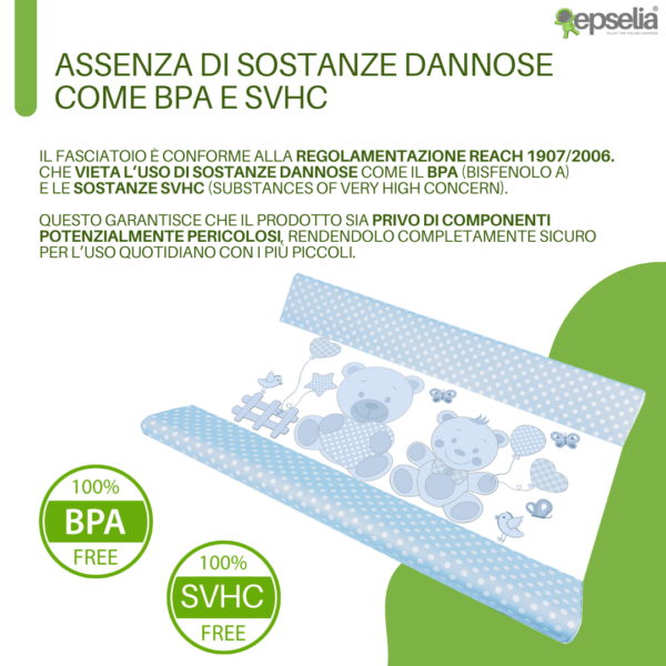 Materassino Fasciatoio PVC Azzurro - immagine 2