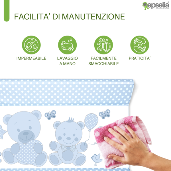 Materassino Fasciatoio PVC Azzurro - immagine 4