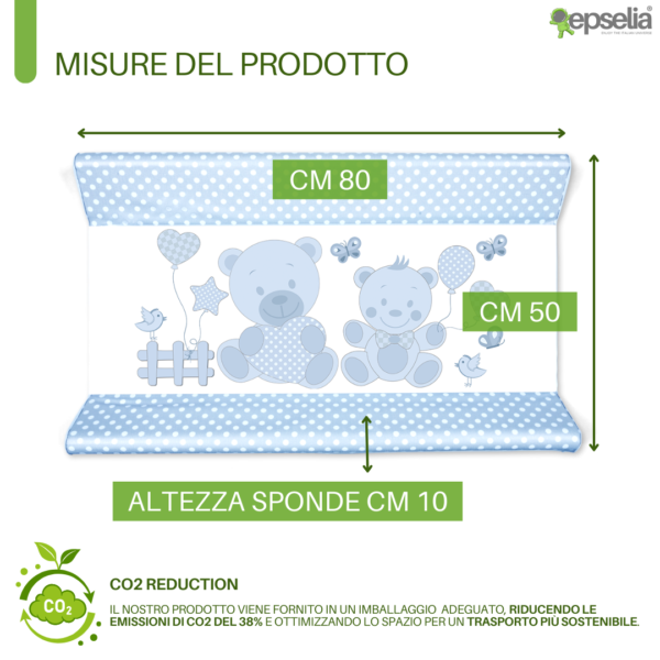 Materassino Fasciatoio PVC Azzurro - immagine 6
