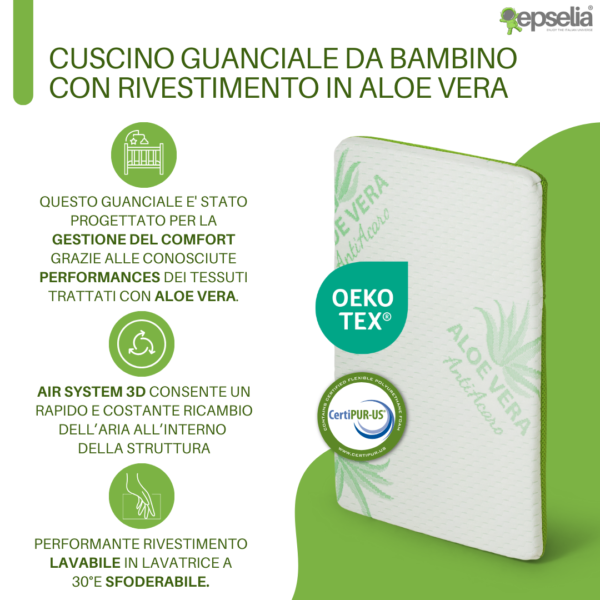 Cuscino Lettino Piatto Aloe Vera - immagine 2